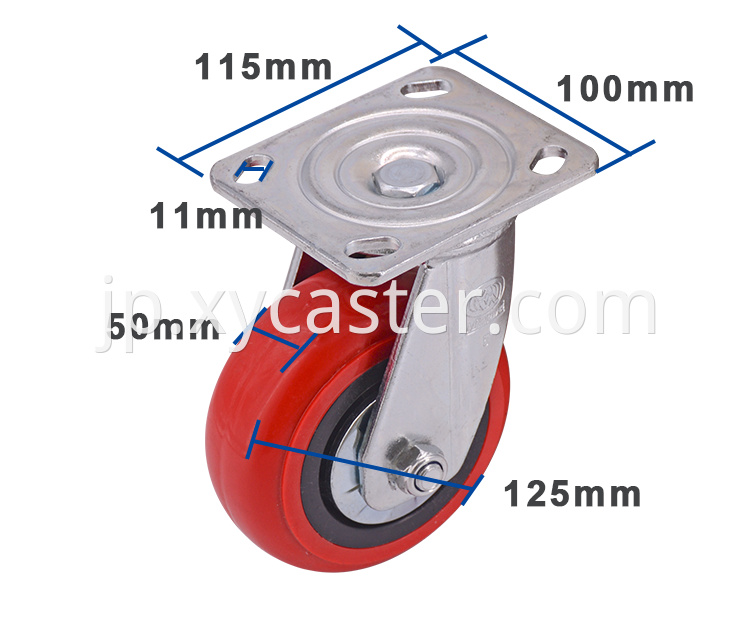 5 Inch Swivel Caster Pvc Wheel